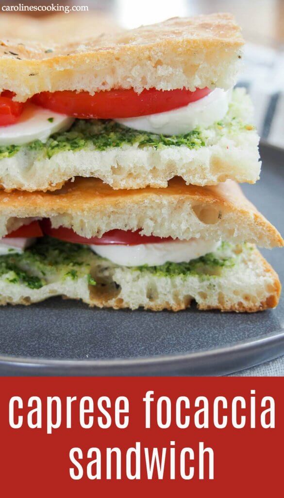 Caprese focaccia sandwich