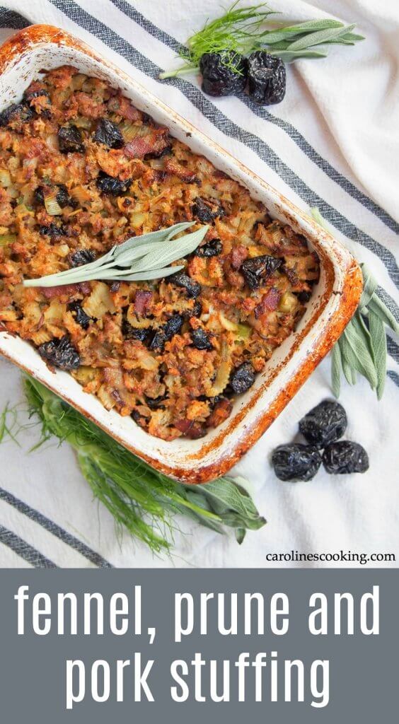 Fennel, prune and pork stuffing