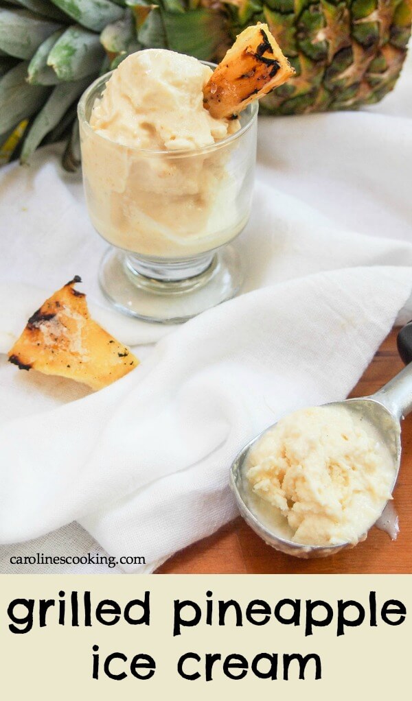 grilled pineapple ice cream