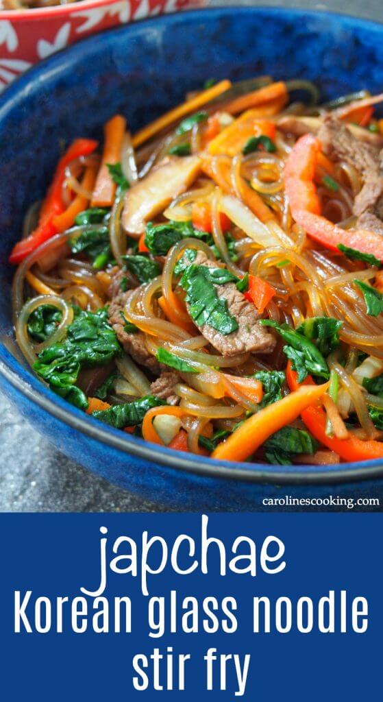 Japchae (Korean glass noodle stir fry)