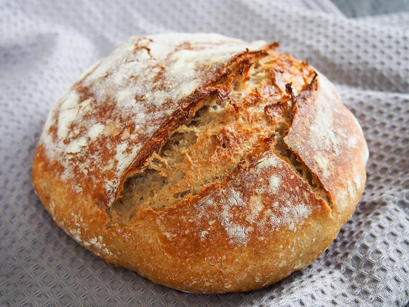 whole loaf of pain de campagne (French country bread)