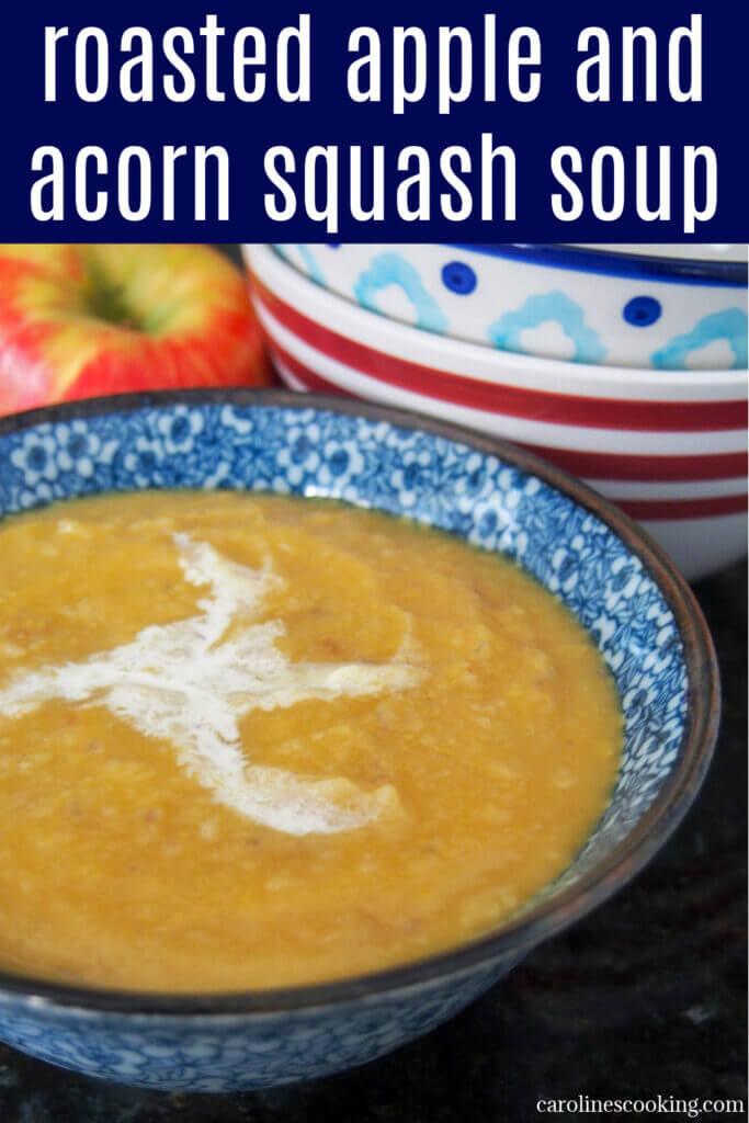 roasted apple and acorn squash soup