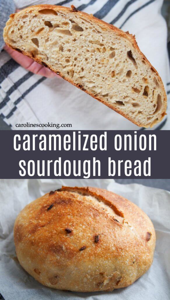 sage caramelized onion sourdough bread