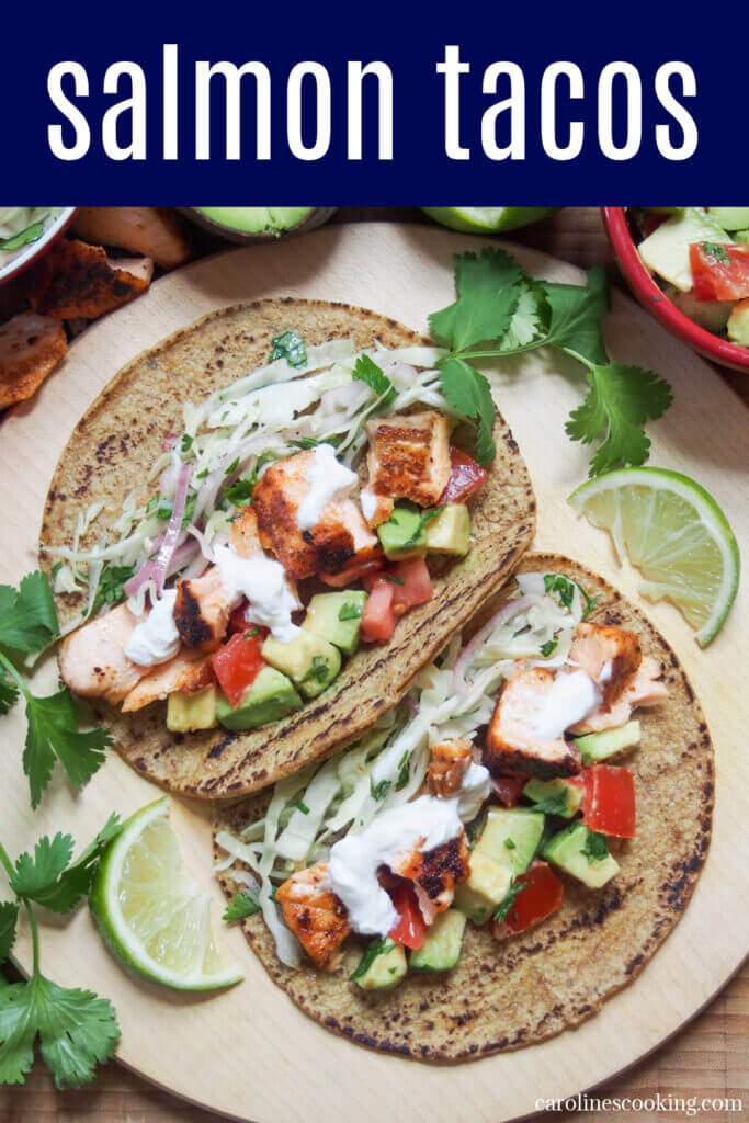 salmon tacos