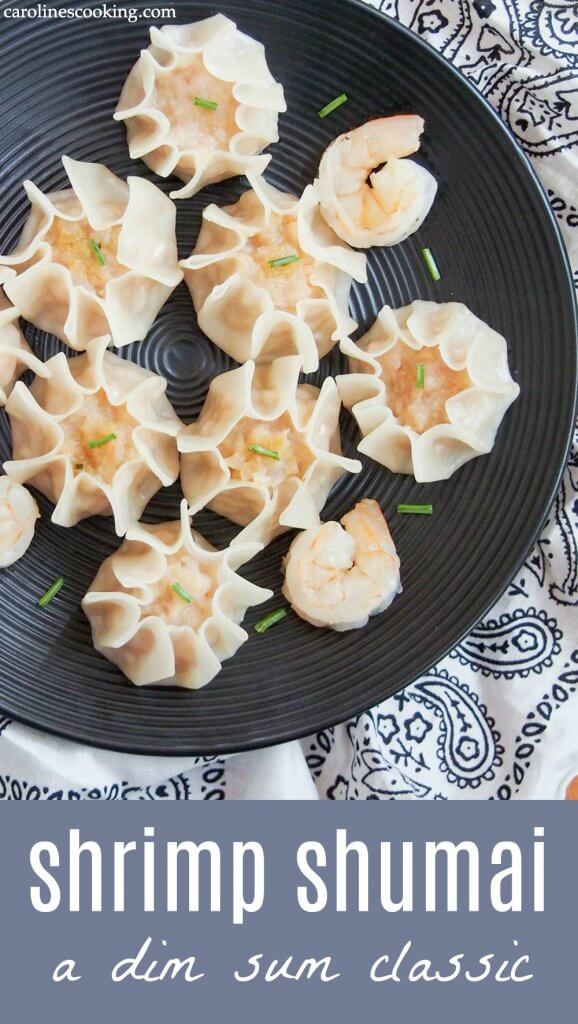 You might not remember the name, but you'll no doubt have seen shrimp shumai on a dim sum platter. These delicate and pretty Chinese appetizers have great flavors and better still, they're easier to make than you might think! #shumai #chinesefood #appetizer #dimsum #fingerfood