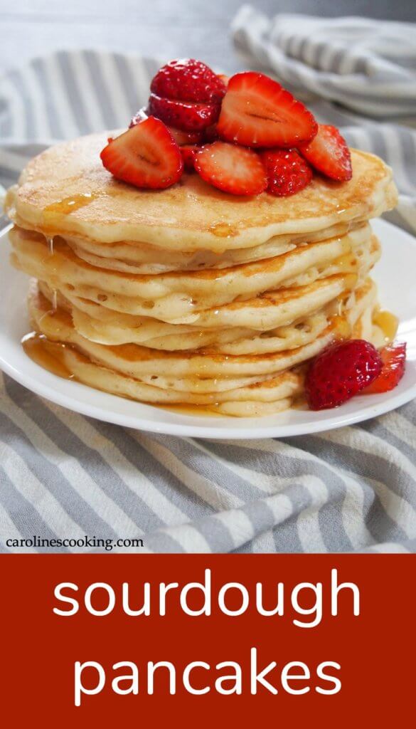 These sourdough pancakes are not only a great way to use sourdough discard, they taste amazing. Incredibly light and fluffy, they're also so easy to make. You'll soon have them on repeat.