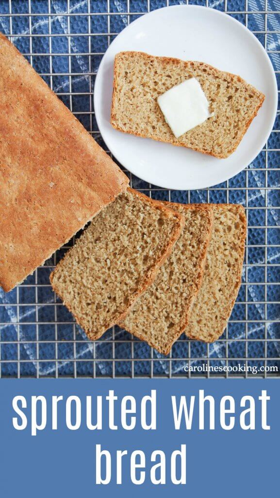 If you haven't heard of sprouted wheat bread, it's time to get familiar! This loaf is easy to make, tender with a slight almost nutty sweetness. And it's packed with goodness too!