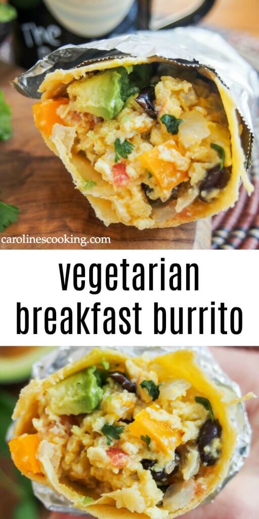 vegetarian breakfast burrito